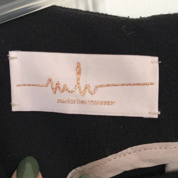 Marina Hoermanseder Black cap sleeve midi dress, Size 4 - Picture 5 of 5